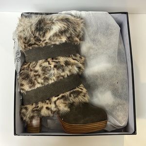 Brand new Naughty Monkey heel boots. Size 7